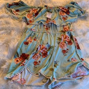 Sage Floral Romper